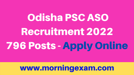 Odisha PSC ASO Recruitment 2022
